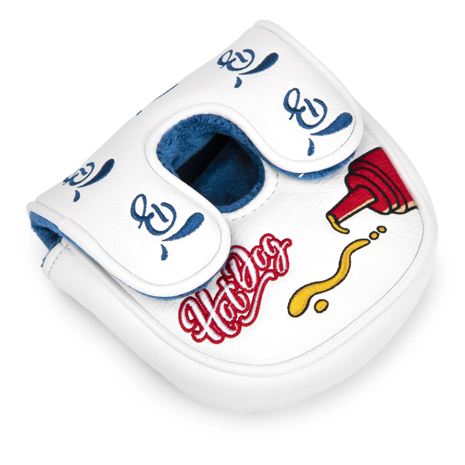 골프 퍼터 커버 말렛 퍼터 퍼터 헤드 커버 자석 클로저가 있는 핫도그 골프 클럽 커버 가죽 DF3Mallet 퍼터 커버