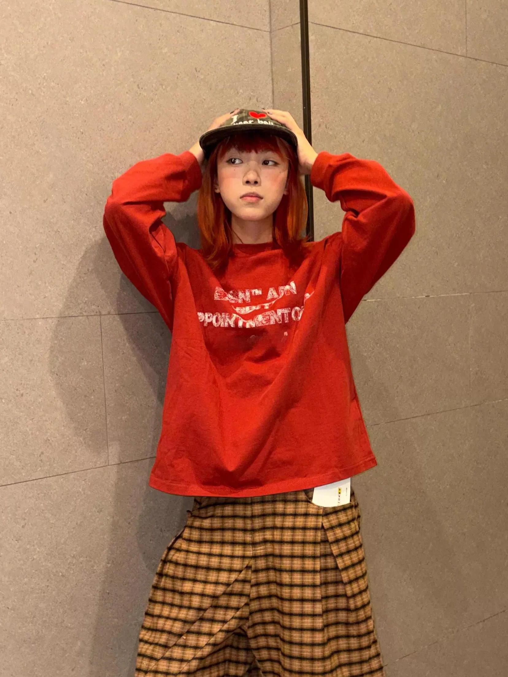 East Today Retro Distred Sport Letter Print Casual los lang Sve T-shirt Damesbasislaag Top Comfortabel katoen