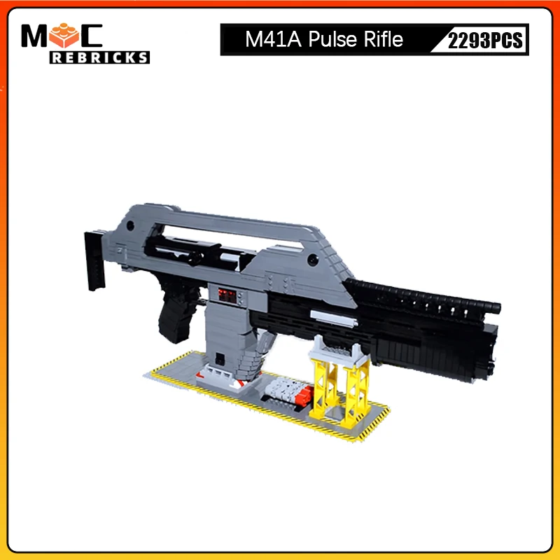 MOC Film Military Serie M41A Pulse Rifle Science Fiction Bausteine Pistole Originalität Ziegel Modell Set DIY Weihnachten Geschenke