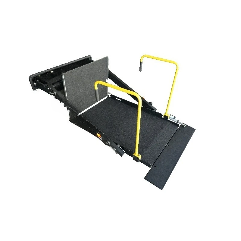 Aluminum hydraulic floor wheelchair platform lift for the elderly and disabled to ride the bus