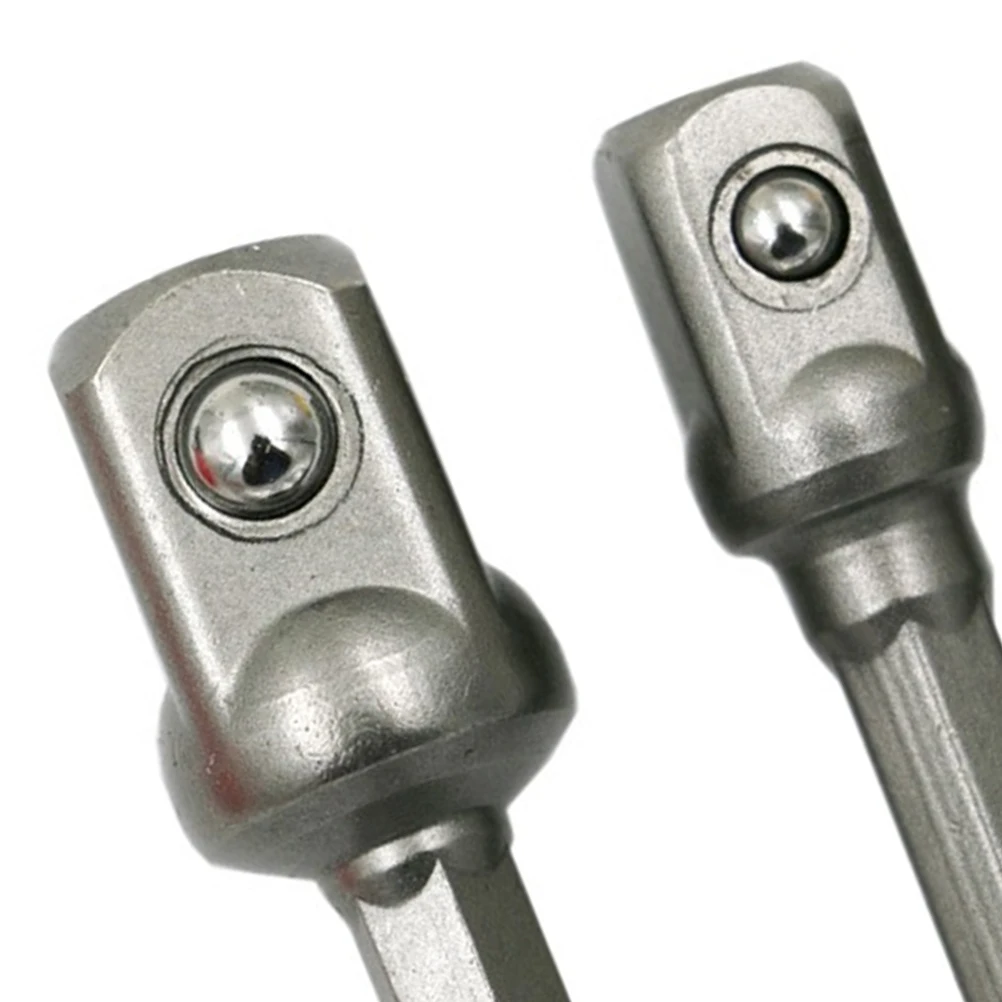 

3pcs Shank Socket Adapter Set Heavy Duty Stainless Steel Ball Detent Quick Connect Right Angle Drill 105 Degree Extension