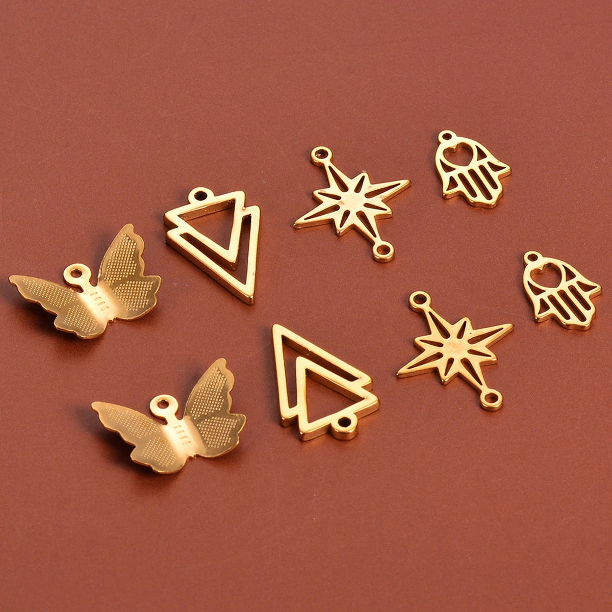 15Pcs Stainless Steel Butterflies Geometry Star Pendant Connector for DIY Necklace Earrings Bracelet Jewelry Making Supplies