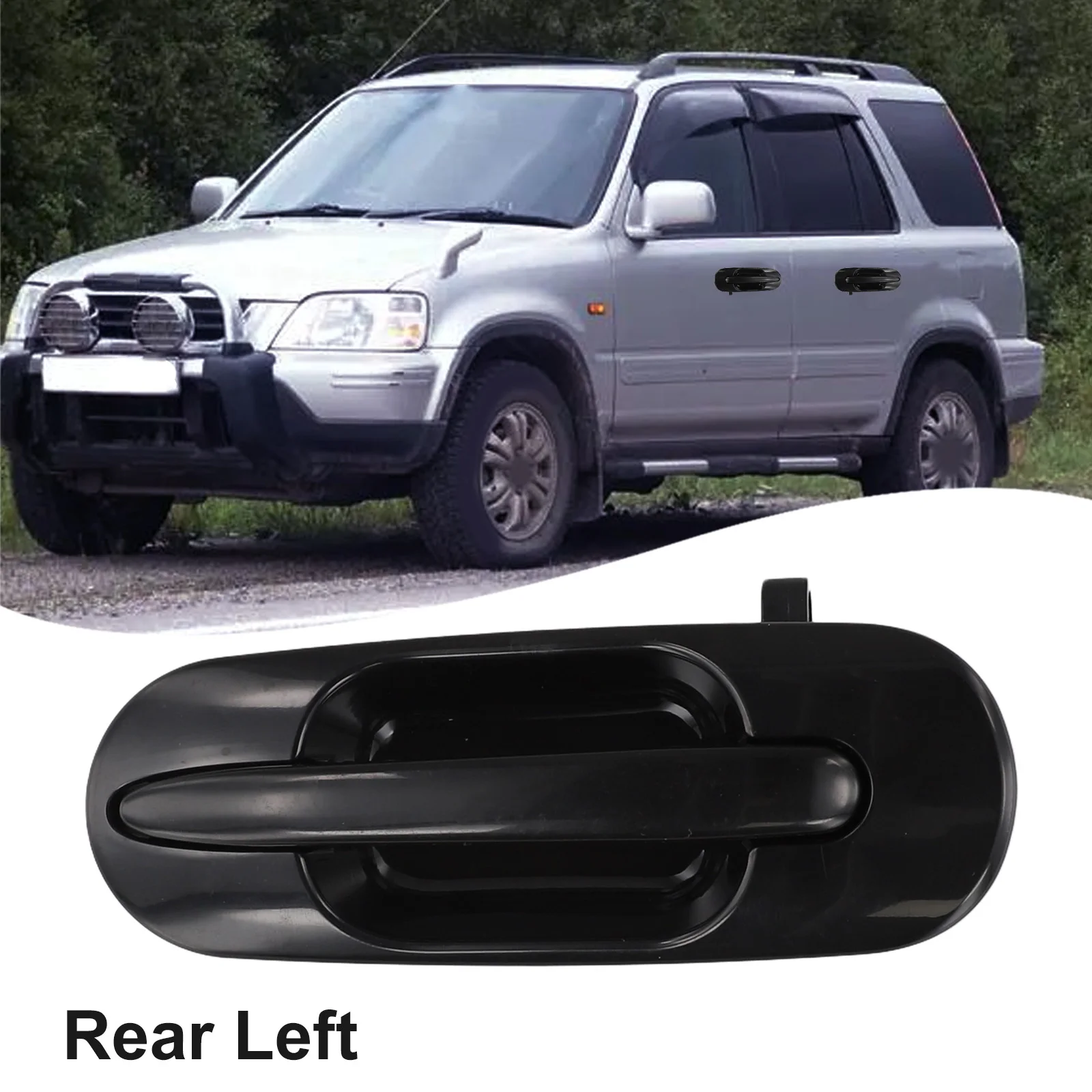 Auto Parts Outside Door Handle Exterior Parts Plastic Replacement 1 Pc Black For Honda For CRV 97-01 New Useful