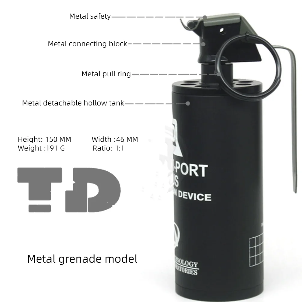 

1PC PUBG Game CF TD Collection Model No Function 1:1 Metal Version Toy Canister Aids Handicrafts Film and television props