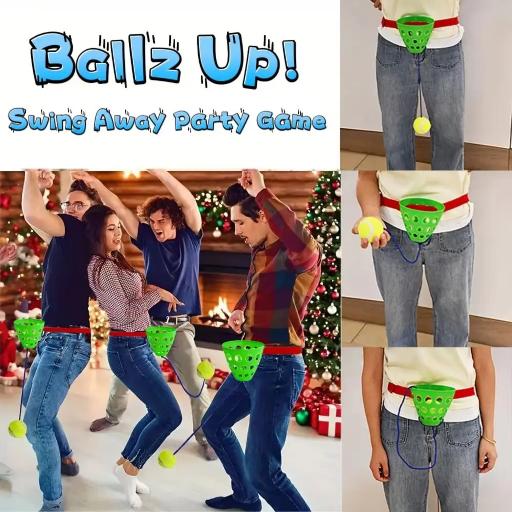 Interactive Catch Balls Swing Bucket Game Eye Waist Coordination Funny Game Waist Ball Game Training Aid Multiplayer Interactive