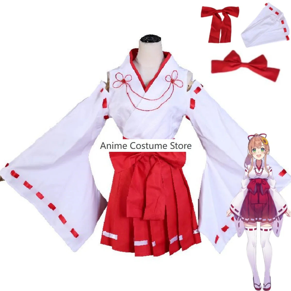 

Anime Virtual YouTuber Honma Himawari Cosplay Costume NIJISANJI Witch Red Kimono Skirt Woman Sexy Kawaii Carnival Christmas Suit