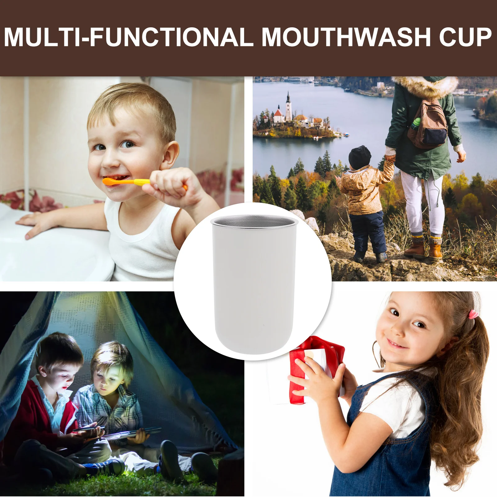

Toothbrush Cup Daily Use Travel Mouthwash Cup Sturdy Lightweight Bathroom Storage Tumblers Reusable Brushing Holder for Camping