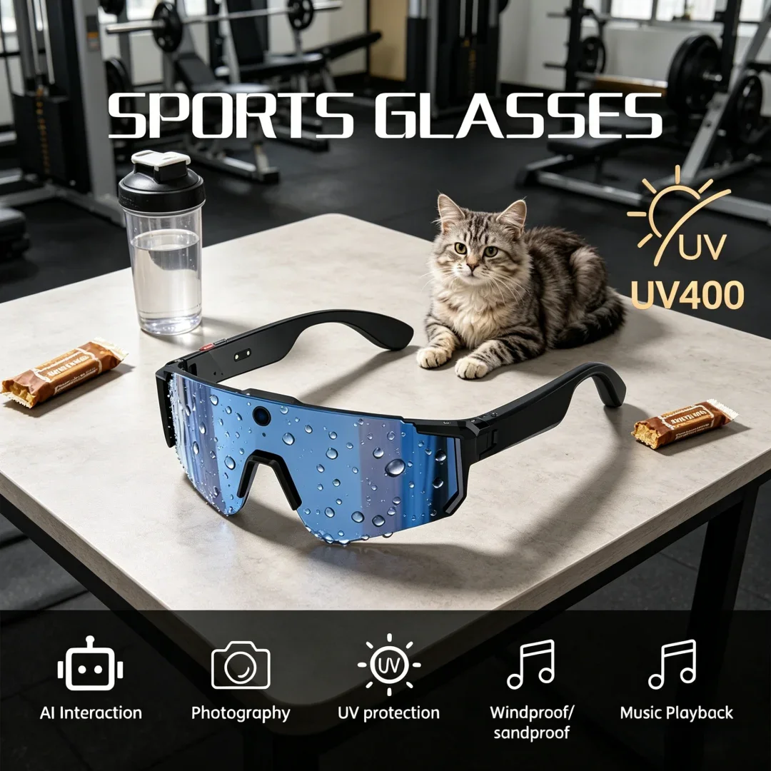 

Chic AI Smart Glasses 4K Polarized Sunglasses Unique AI Smart HD 800W Camera Bluetooth Call Translation For Men All Terrain