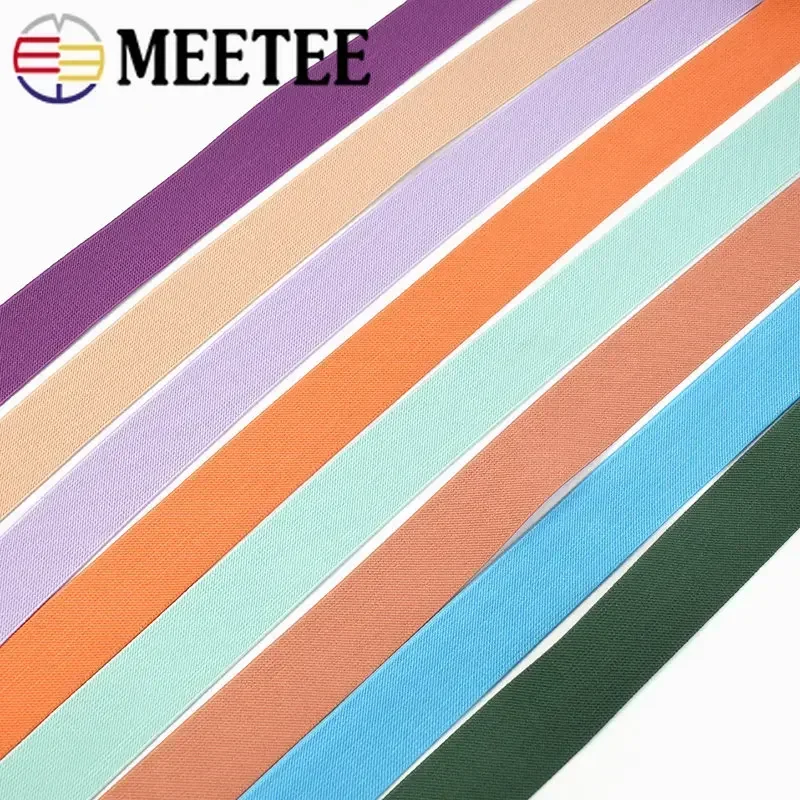 Meetee 2/3Meters 25-40mm Elastic Band for Sewing Garment Trousers Pants Stretch Strap Fabric Tape DIY Clothes Sew Accessories