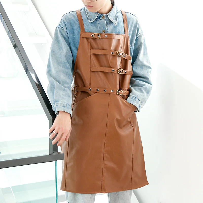 Nordic Sleeveless Apron Waterproof and Oil Proof Restaurant Coffee Shop  Men's and Women's Work Service Household