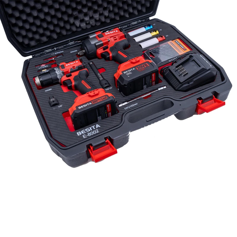 High quality wireless lithium battery drill drill impact wrench set for home industrial cars