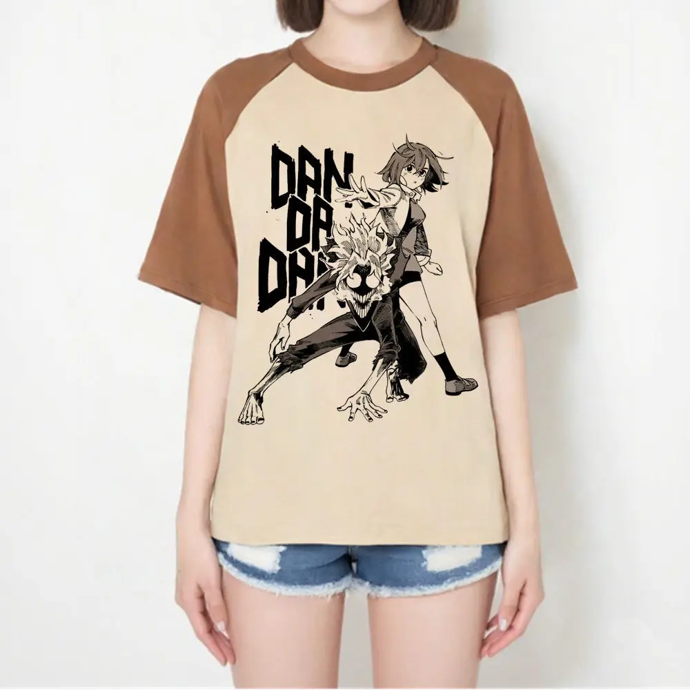 Dandadan 탑 티셔츠 여성 팝 문화 사이키델릭 80년대 애니메이션 그래픽 파스텔 티셔츠 스트리트웨어 애니메이션 80년대 하라주쿠 고딕 여성