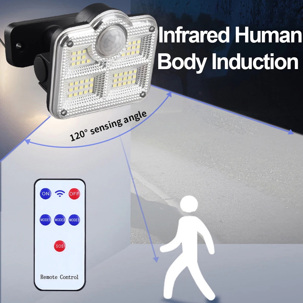 Outdoor Solar Spotlights LED Refletor Motion Sensor Garden Light Waterproof Solar Lamp With 5M Cable Solar LED Light Outdoor