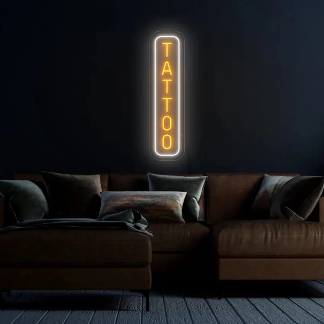 

Tattoo neon sign Vertical tattoo sign Tattoo led sign Tattoo studio sign Tattoo studio art decor