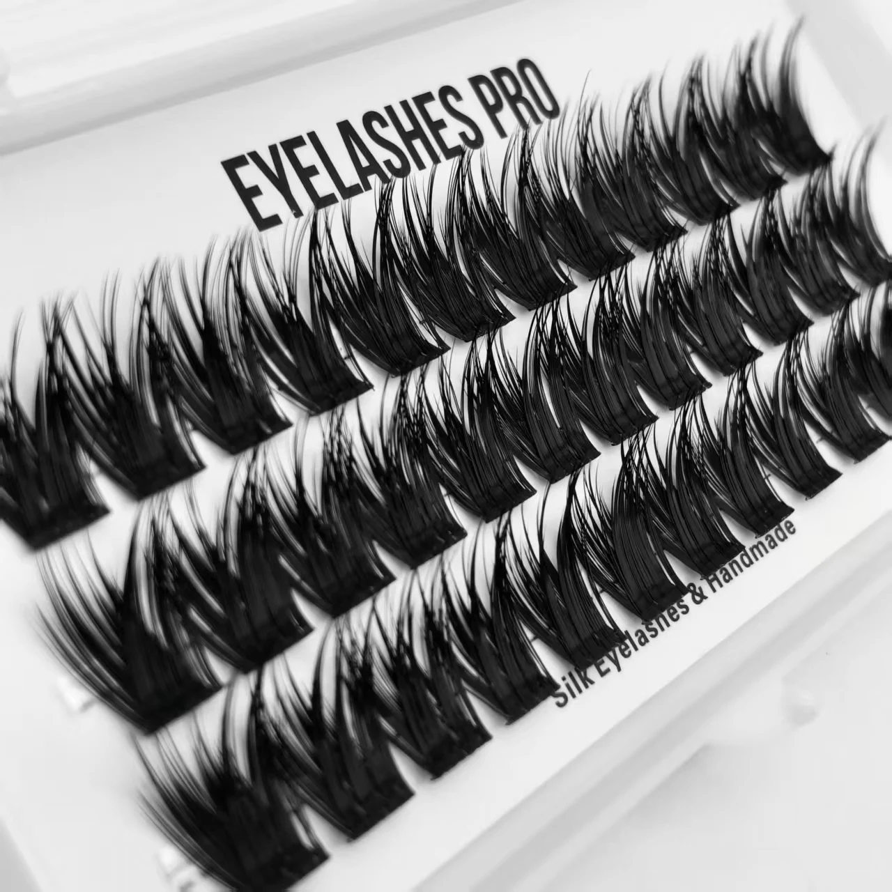 Z036 DIY Hand Made Eyelash Extension Segmented Flase Lashes  Lash Bundles Soft Ribbon Strip Eyelashes Makeup Lashes NEW