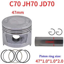 Motorcycle Engine Piston Kit 70cc 47mm 13mm Fit For Honda JH70 Lifan Zongshen Loncin ATV Quad Bike Dirt Bike 2HH-126