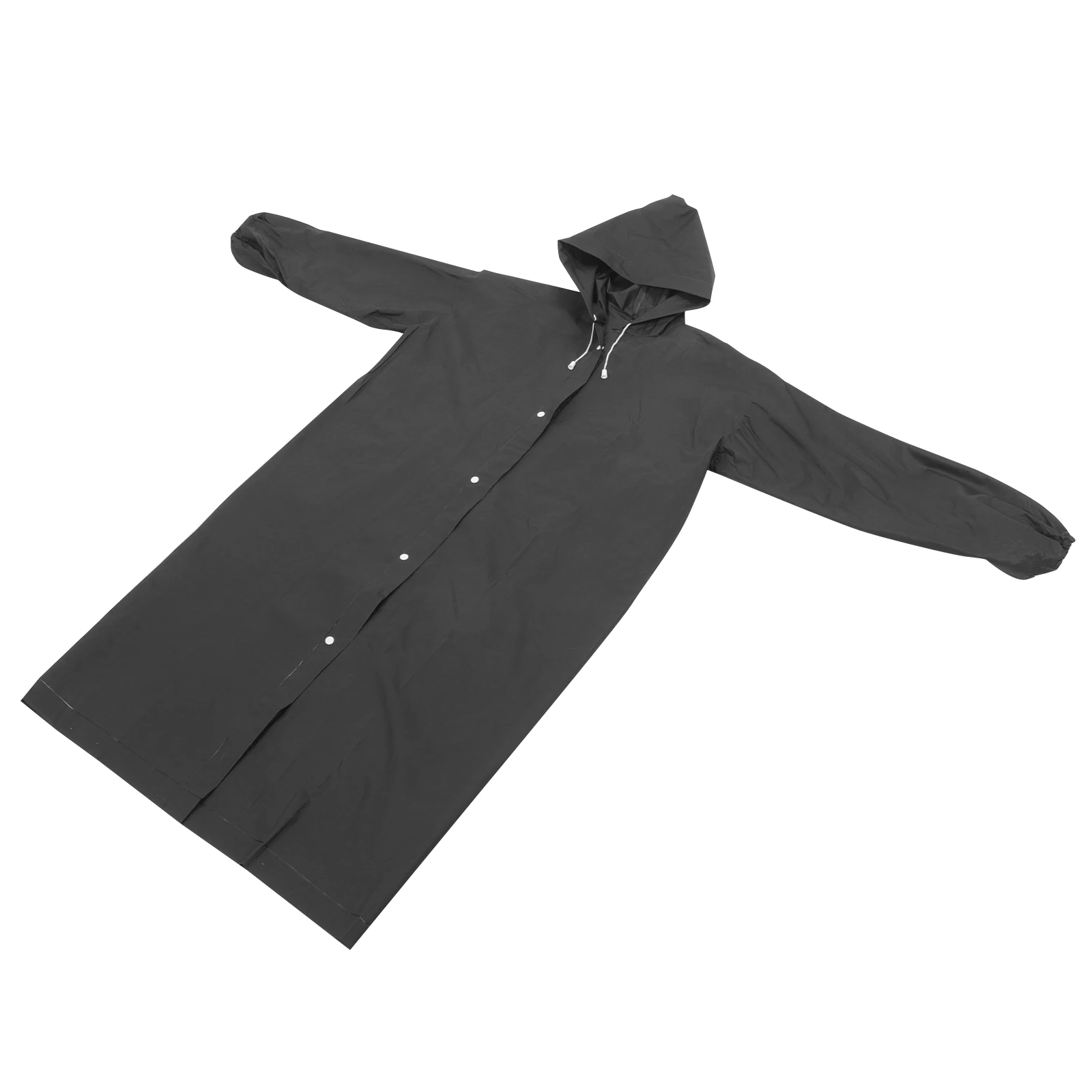 

Extra Reusable Adult Raincoat Black EVA Waterproof Hooded Rain Poncho for Hiking Camping Outdoor Travel Rain Gear for Men