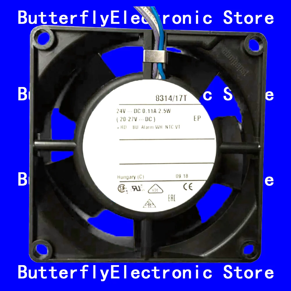

NEW ORIGINAL 8314/17T 24VDC 0.11A 2.5W 2.5W COOLING FAN 8032 80 x 80 x 32 mm