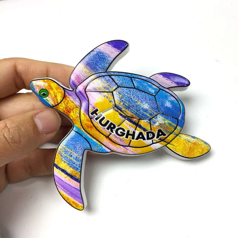 

Egypt Hurghada Red Sea Beach Turtle 3D Resin Fridge Magnet -Strong Magnet for Fridge, Aimants Frigo Home Decor Items Cute Magnet