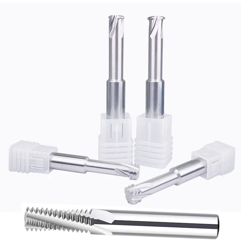 CNC60HRC シングル/スリー/フルフルートねじフライスカッター M1M1.4M1.6M2M2.5M3M4M5M6M8 M10M12M14M16M18M20M24 アルミ用