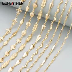 GUFEATHER,1m/lot,C419,chain,18k gold rhodium plated,copper,nickel free,hand made,charms,diy bracelet necklace,jewelry making