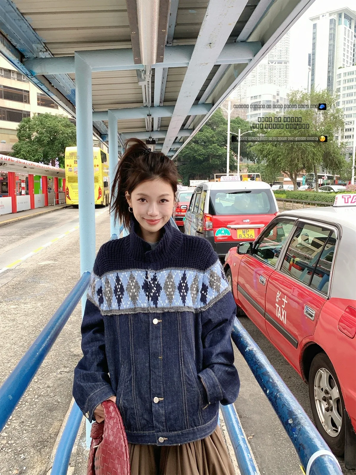 

Весенняя джинсовая куртка с шерстяными вставками, плотная, стильная, верхняя одежда для женщин, свободный крой, длинный рукав, пальто для повседневной носки