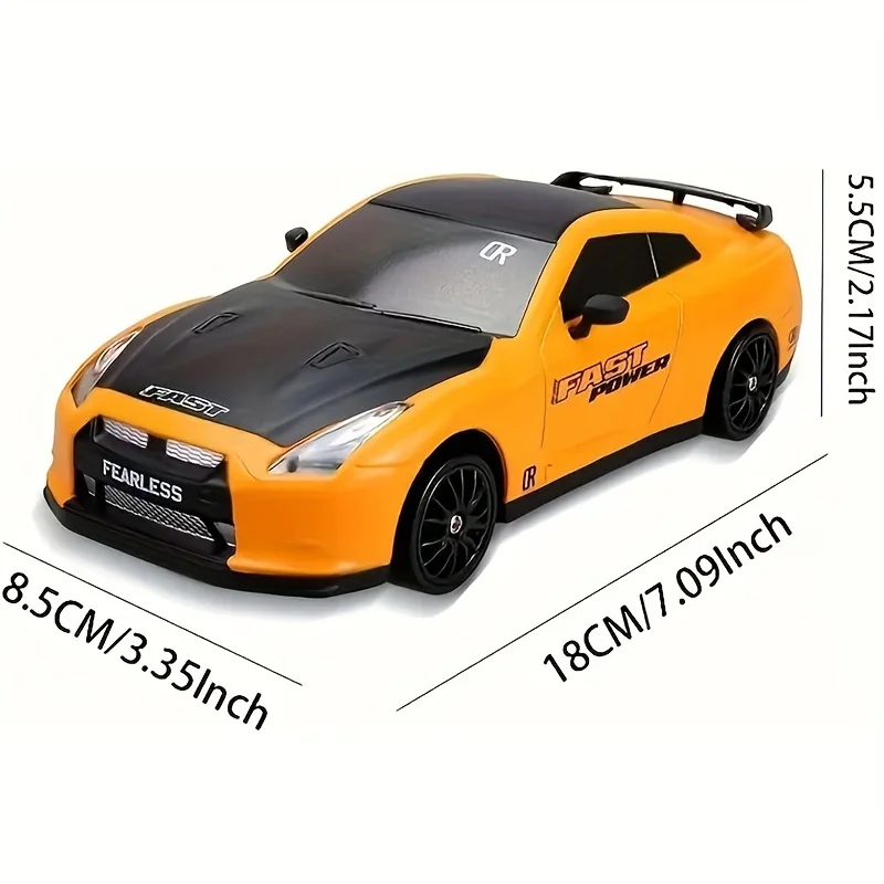 1:24 2.4GHz High-Speed Drift Car - 4WD Racing Vehicle, LED Lights, Rechargeable Battery, Movie Theme - Ages 14+