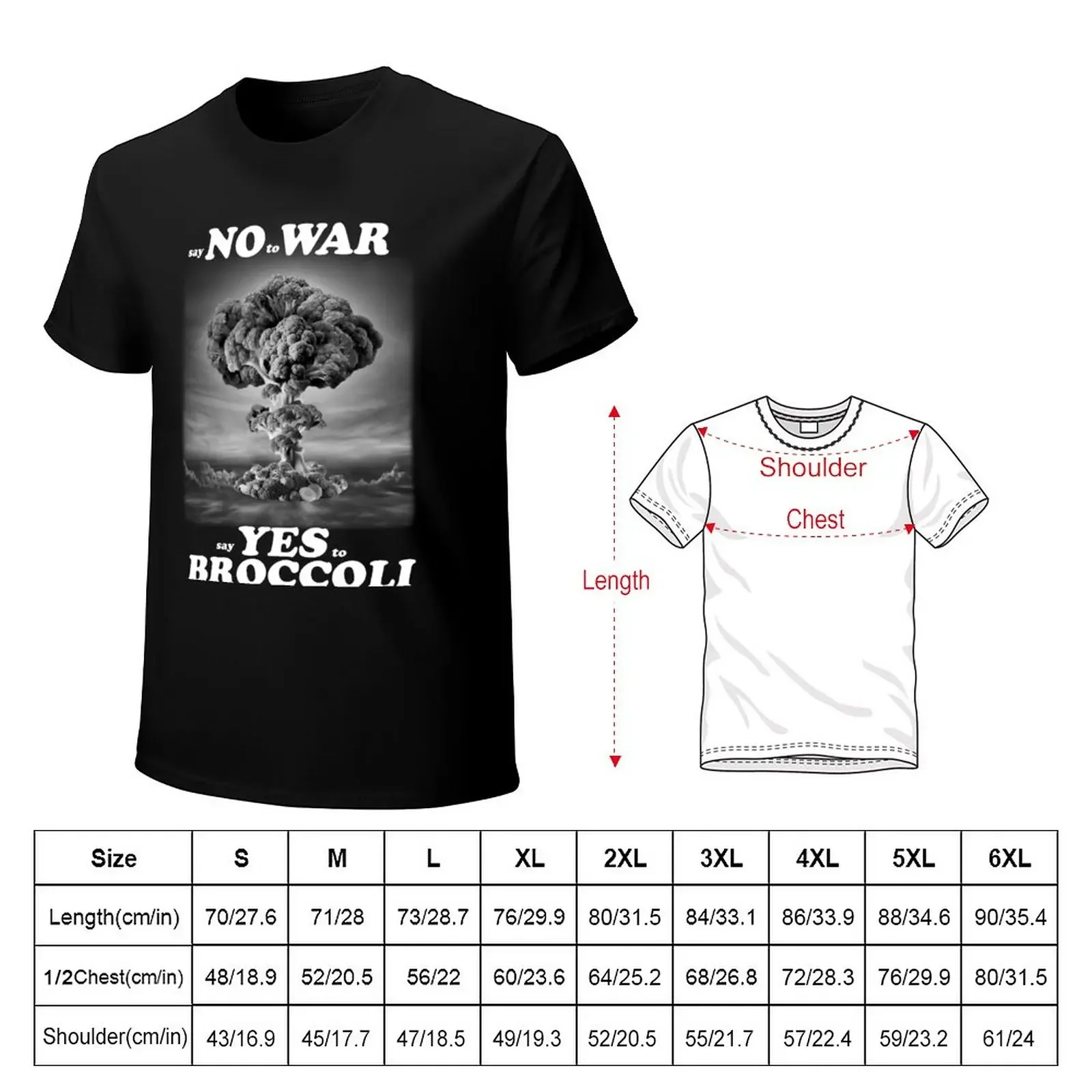 No War Yes Broccoli T-Shirt funnys sweat customs men clothes