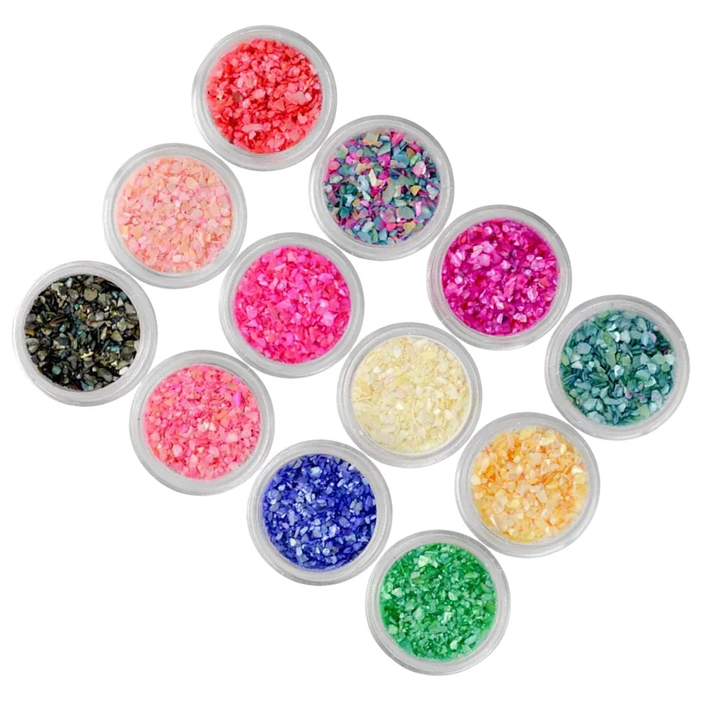 12Pcs Nail Powder Kit Fashion Customizable Manicure Decorations for Natural Or Artificial Nails Nail Polish Powder