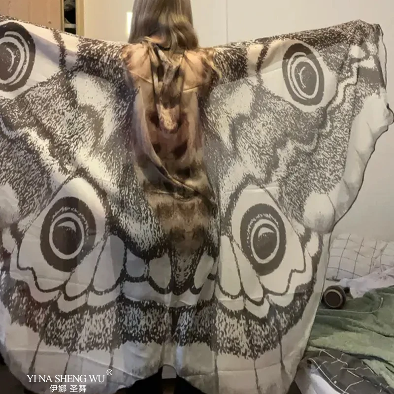 

Шаль с крыльями мотыли и крыльями бабочки, костюм с повязкой на голову, маска, набор, накидка феи на Хэллоуин, накидка с бабочкой для взрослых, праздничный чехол для купальника Rave