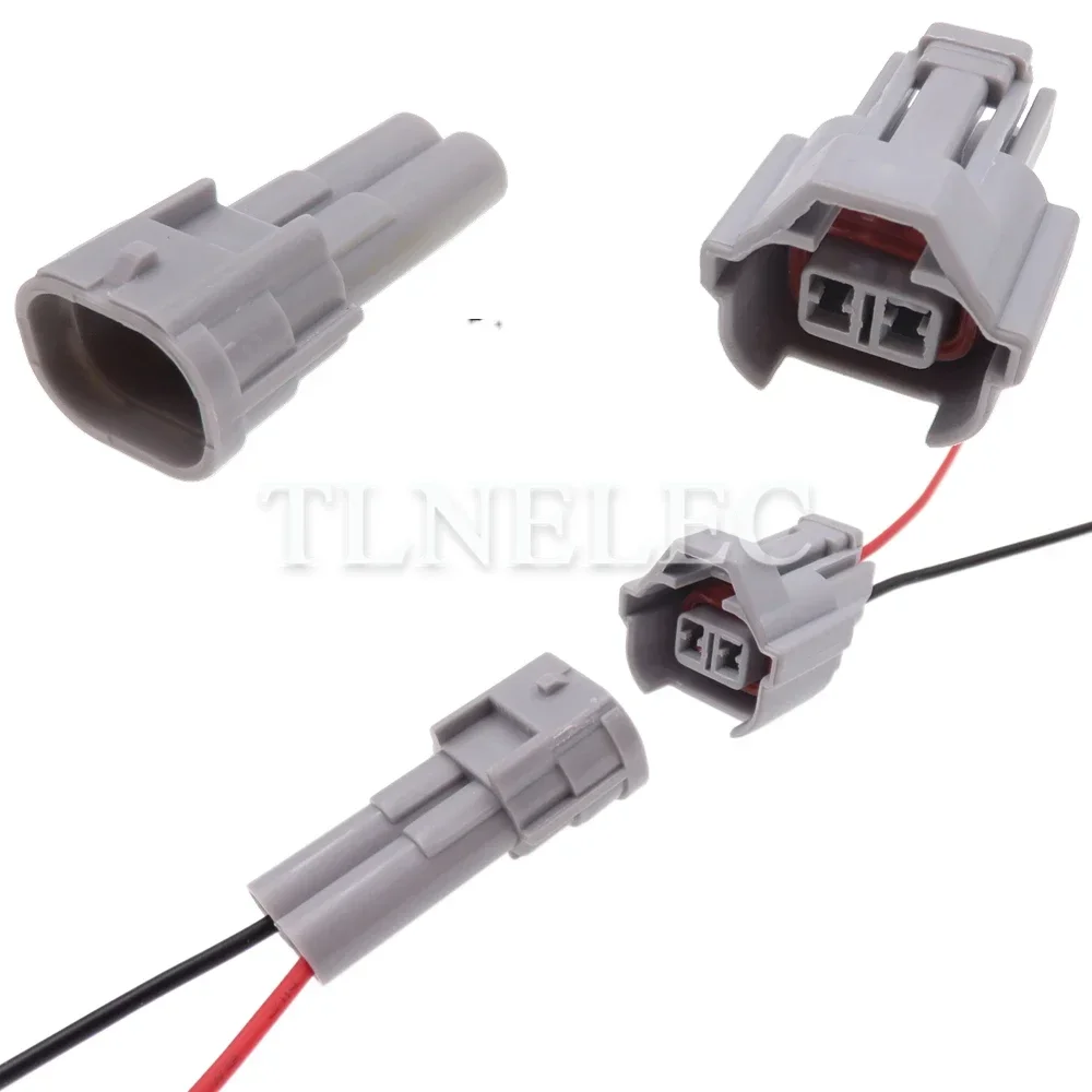 2 Pin Way Auto Nozzle Sealed Socket With Wires Car Male Female Wiring Cable Connectors For Nissan 6189-0039 6189-0074 6189-0035