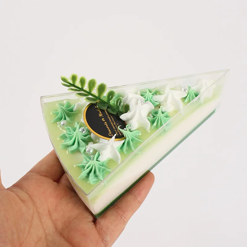 

Artificial Green Cream Cake Slice Fake Food Dessert Model Resin Refrigerator Sticker Sweet Decoration Photography Props Ornament