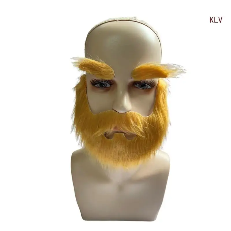 Künstliche Schnurrbärte, Augenbrauen-Set für Männer und Frauen, künstliche Bärte, Schnurrbärte, künstliche Augenbrauen, Cosplay,