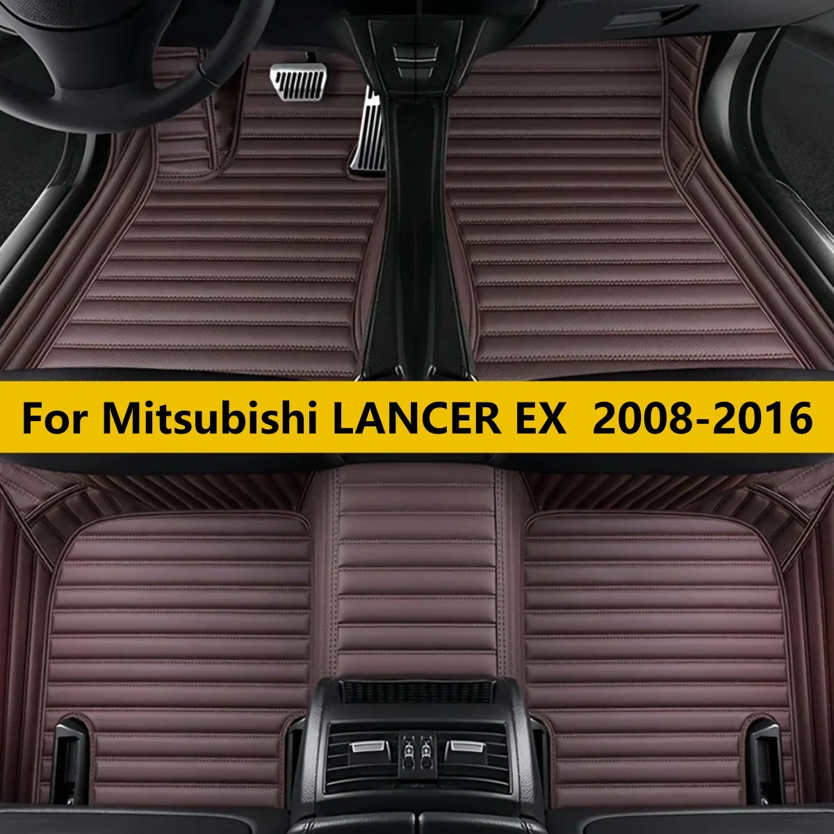 

Car floor MatS Fit For Mitsubishi LANCER EX 2008 2009 2010 2011 2012 2013 2014 2015 2016 Leather auto accessories Car Carpet