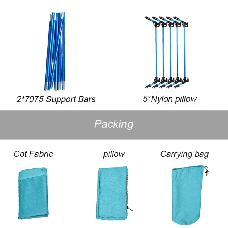 سرير سرير للتخييم قابل للطي وخفيف الوزن من الألومنيوم قابل للطي من POWER LEAP Singda