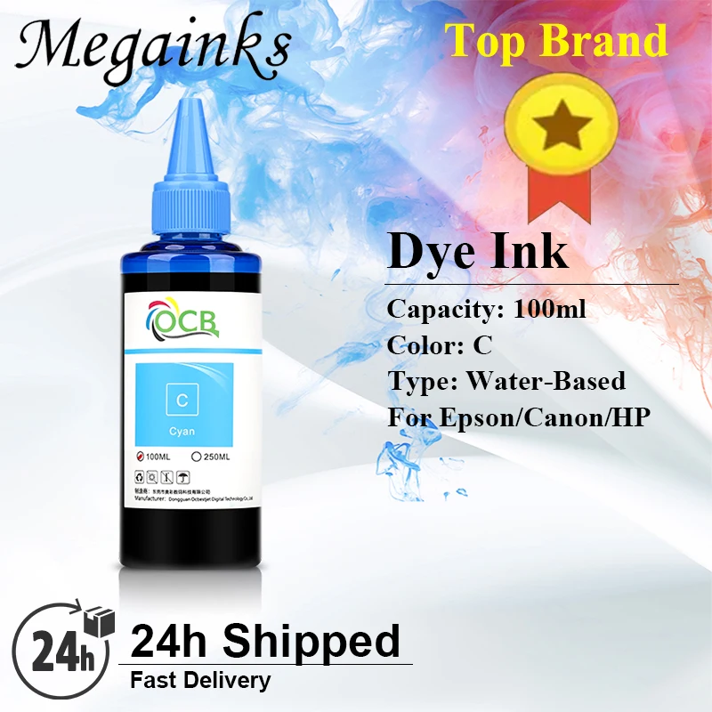 6PC x 100ml Universal Refill dye ink For epson 107 673 056 1390 1400 1410 1430 L1800 L800 L805 L8058 R330 all desktop printer