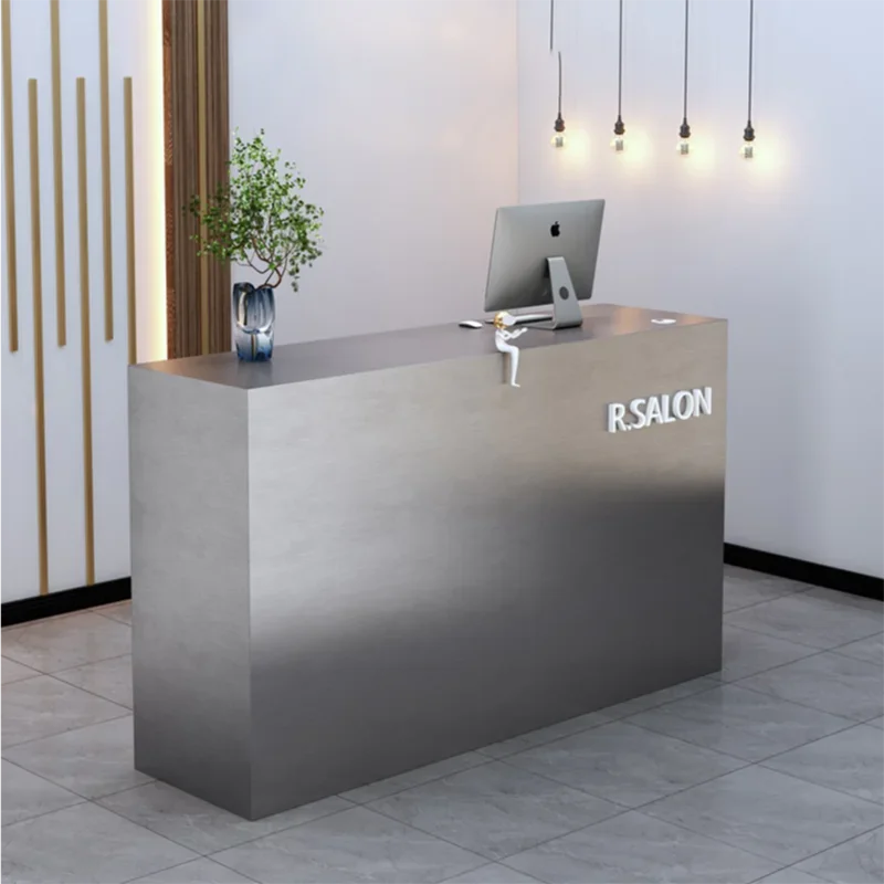 Modern Beauty Institute Reception Desks Simple Restaurant Business Free Church Pulpits Luxury Mostrador Negocio Furniture