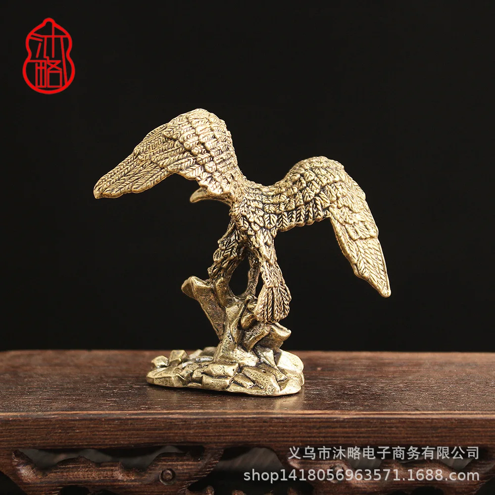 1 piece of brass Dapeng spreading wings eagle ornaments office grand plan crafts opening gift ornaments
