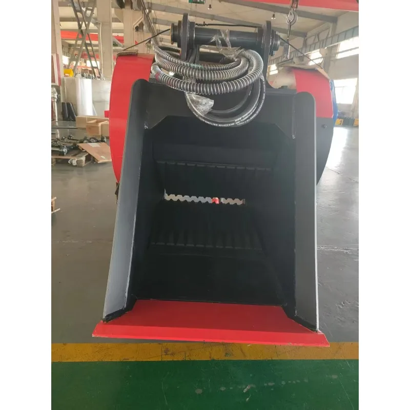 Excavator Crusher Bucket Attachments Stone Crushing Bucket Heavy Operation for Quarry Mining Demolition Customized