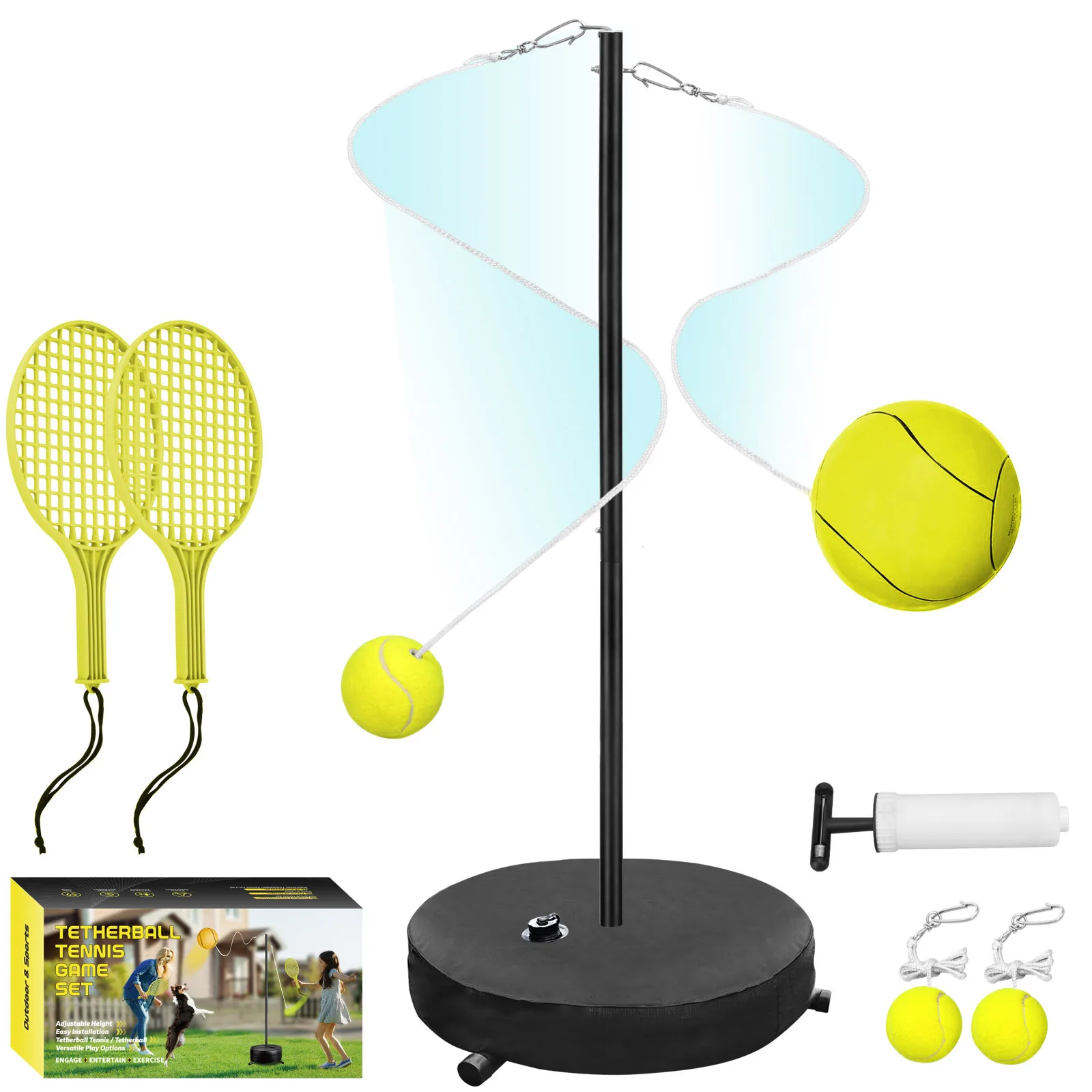 

Tennis Trainer Rebound Auxiliary Equipment Children Young Adults Beginners Swing Practice