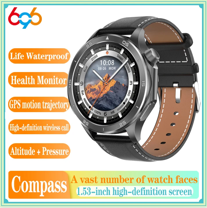 

Смарт-часы с GPS-треком, компас, уличные умные часы для мужчин и женщин, синий зуб, звонок, монитор сердечного ритма сна, водонепроницаемый голосовой помощник