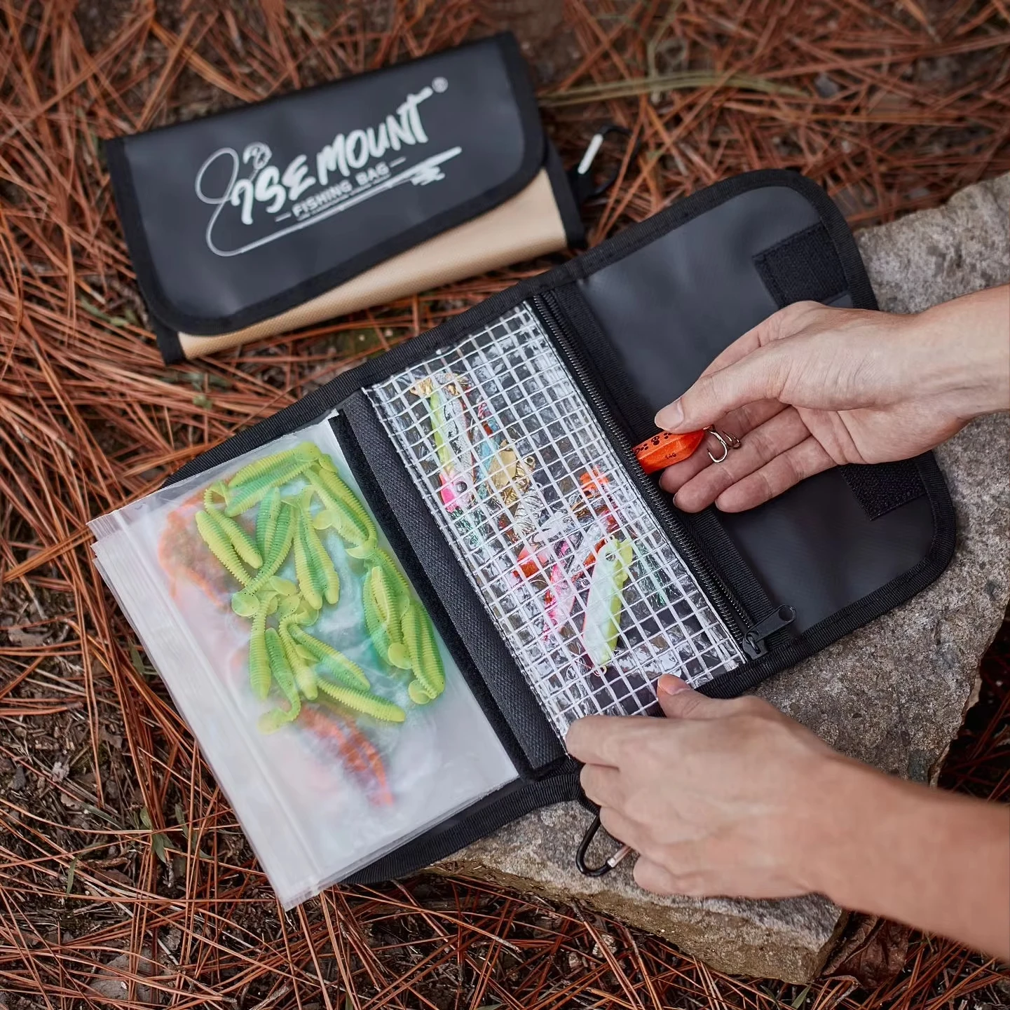 

Мягкая сумка для хранения приманок, портативный съемный органайзер для приманок, многофункциональная водонепроницаемая сумка для аксессуаров для рыболовных снастей