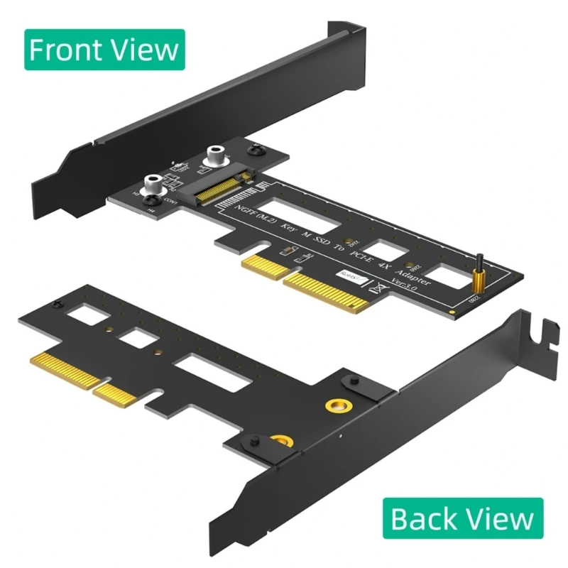 

PCIe 4X Expansion Card for M.2 NVME Solid Disk Adapter Card Efficient Cooling 601D