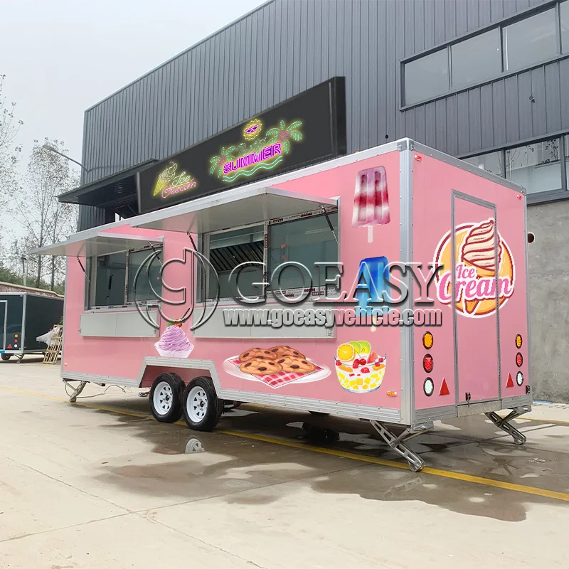 

Street Food Vending Truck Customized Food Kiosk Burger Trailer Coffee Cart For Sale Usa