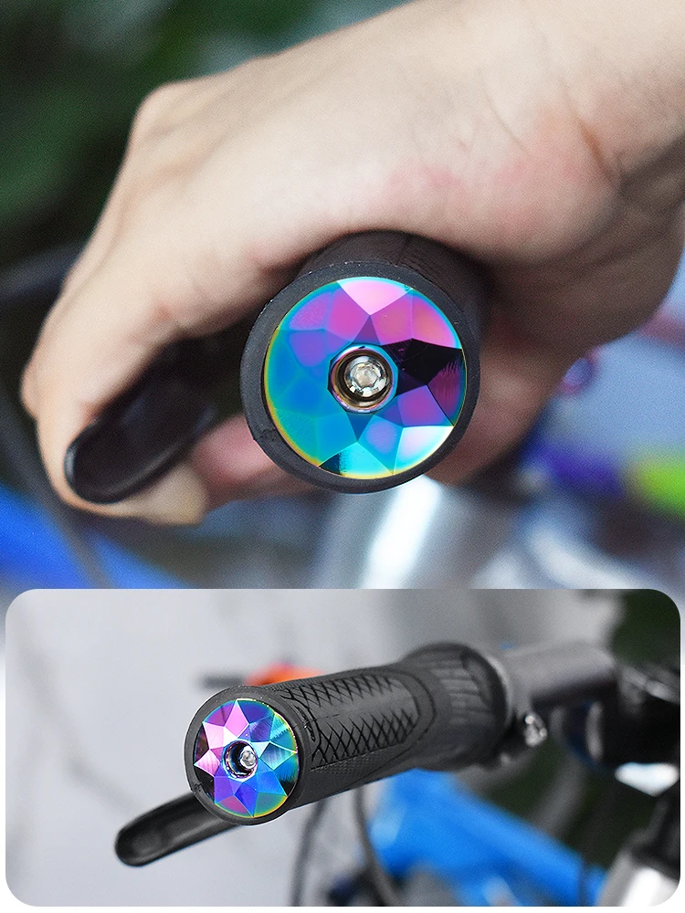 AliExpress NONE KRSEC MTB Road Bike Handlebar End Plugs Aluminum Alloy Polyg Handle Bar End Cap Bike Grip Multi-color Cover Bicycle Accessor