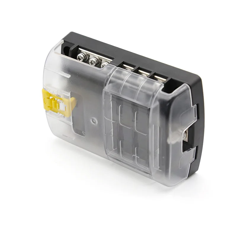 Car Fuse Holder 6-Way 12-Way LED Insulated Flame-Retardant RV Yacht Blade Fuse Box With Locking Clasp