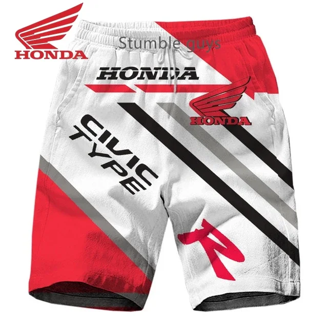 

Мужские спортивные штаны Honda, повседневные модные быстросохнущие спортивные шорты для гонок на мотоциклах, одежда с принтом