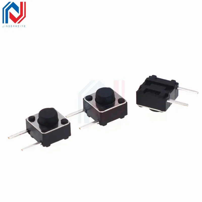 50pcs/Lot Size 6x6mm Touch Switch Side Two Legs 6x6x4.3/4.5/5/6/7/8mm PCB Panel Keypad Switch