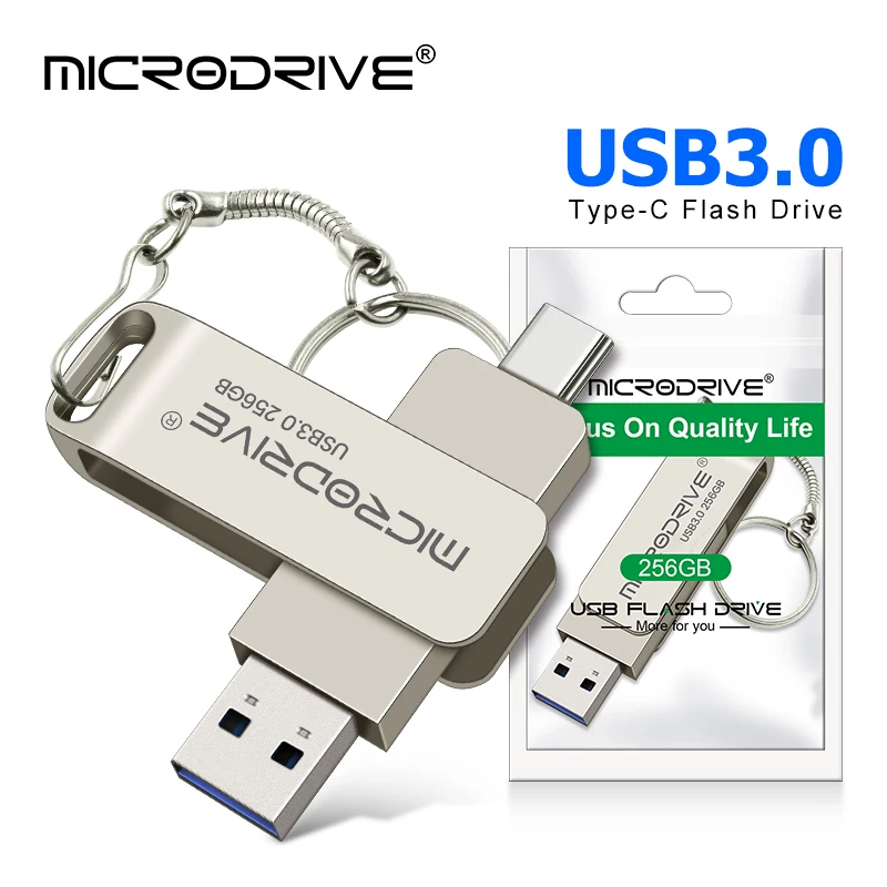 Type C USB 3.0 flash drive 64GB 128GB  for Andriods SmartPhone Memory MINI Usb Stick 256GB Dual C Pendrive