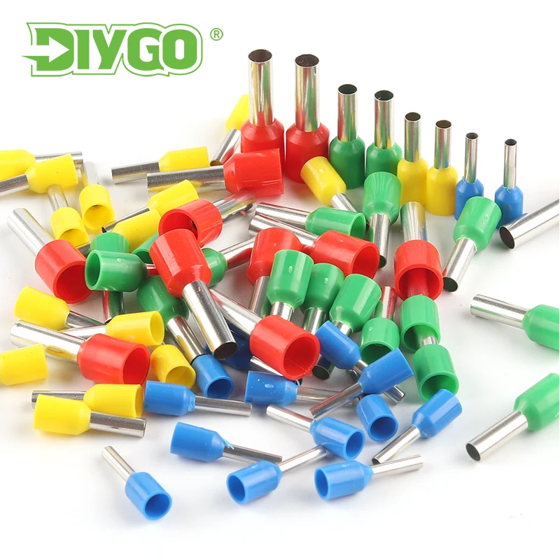 100Pcs Of Bags VE Tubular Electrical Wire Connector Insulated Crimp Terminal Assortment Wire Terminal Connector Cable Terminal